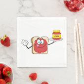 Serviette En Papier Jam Sur Toast (En situation)