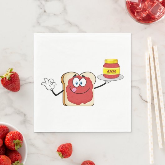 Serviette En Papier Jam Sur Toast (En situation)