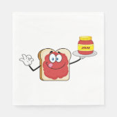 Serviette En Papier Jam Sur Toast (Devant)