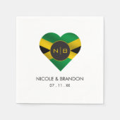 Serviette En Papier Jamaïcain Jamaïcain Drapeau Mariage de monographie (Devant)