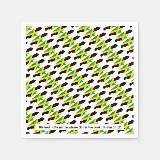 Serviette En Papier JAMAÏQUE Blessé Nation Celebrations Paper (Devant)