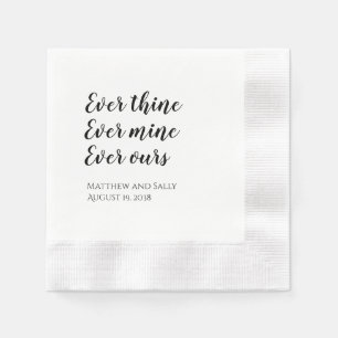 Serviette En Papier Jamais À Moi Nos Mariages Napkins