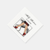 Serviette En Papier Jambes Art déco femmes Greyhound Whippet Chien R (Coin)