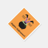 Serviette En Papier Jambes de sorcière dans un pot noir Joyeux Hallowe (Coin)