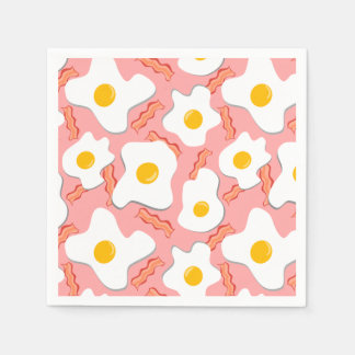 Serviette En Papier Jambon, Oeufs Et Côté Bacon