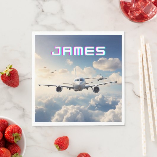 Serviette En Papier James Birthday (En situation)