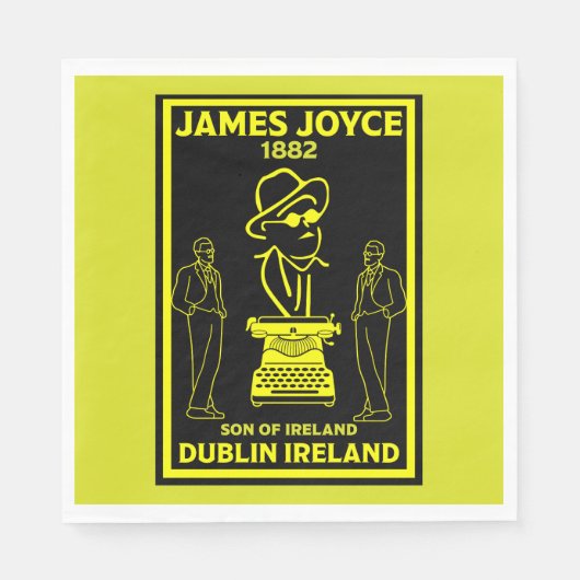 Serviette En Papier James Joyce Dublin Irlande (Devant)