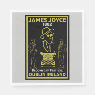 Serviette En Papier James Joyce Dublin Irlande
