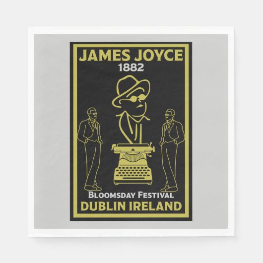 Serviette En Papier James Joyce Dublin Irlande (Devant)
