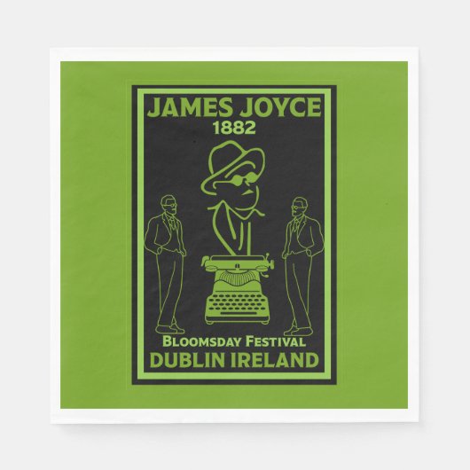 Serviette En Papier James Joyce Dublin Irlande (Devant)
