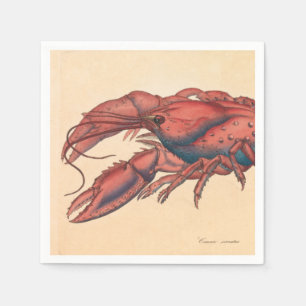 Serviette En Papier James Sowerby Homard serbé