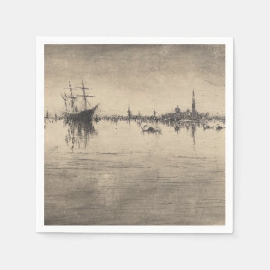 Serviette En Papier James Whistler - Nocturne, de Venise (Devant)