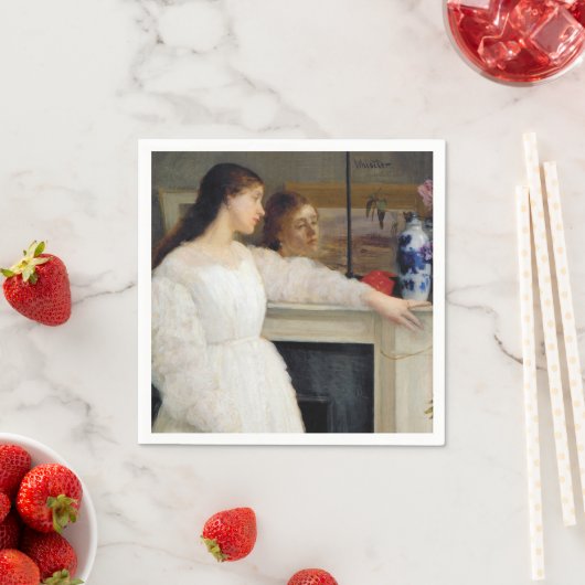 Serviette En Papier James Whistler - Symphonie en blanc no 2 (En situation)