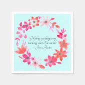 Serviette En Papier Jane Austen Self-Care Quote – Mansfield Park  (Devant)