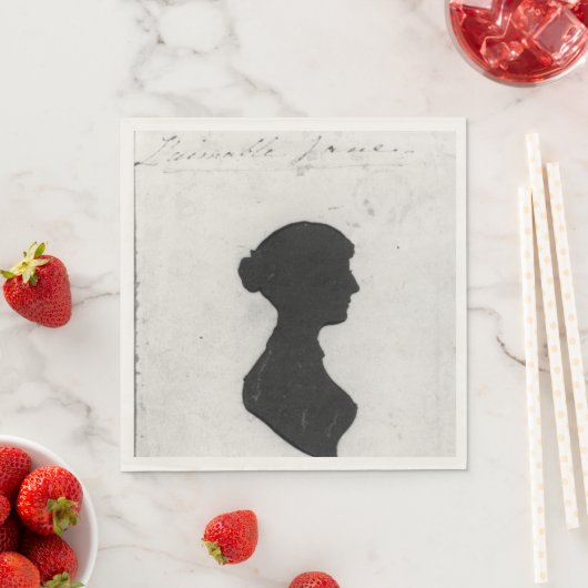 Serviette En Papier Jane Austen Silhouette Napkins (En situation)