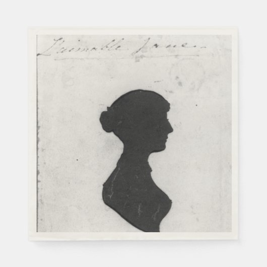 Serviette En Papier Jane Austen Silhouette Napkins (Devant)