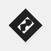 Serviette En Papier Jane Austen's Silhouette on Black (Coin)