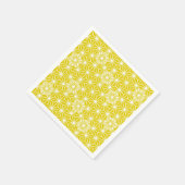 Serviette En Papier Japonais Asanoha motif - moutarde or et blanc (Coin)
