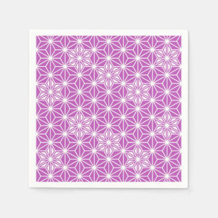 Serviette En Papier Japonais Asanoha motif - orchidée