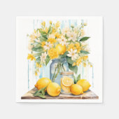 Serviette En Papier Jar à fleurs de citron d'été (Devant)