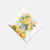Serviette En Papier Jar à fleurs de citron d'été (Coin)
