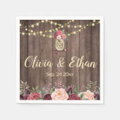 Serviette En Papier Jar Mason Floral (Devant)