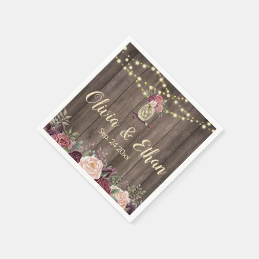 Serviette En Papier Jar Mason Floral (Coin)