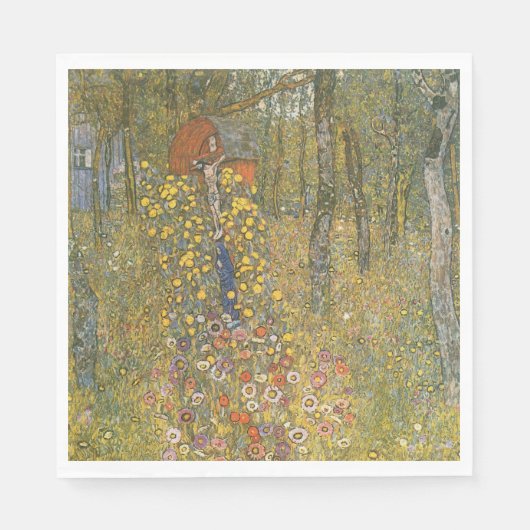 Serviette En Papier Jardin agricole avec Crucifix (par Gustav Klimt) (Devant)