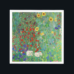 Serviette En Papier Jardin Agricole Gustav Klimt Avec Peinture De Fleu<br><div class="desc">Jardin Ferme Gustav Klimt Avec Fleurs de soleil Floral Vintage Art Nouveau Peinture</div>