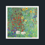 Serviette En Papier Jardin Agricole Gustav Klimt Avec Peinture De Fleu<br><div class="desc">Jardin Ferme Gustav Klimt Avec Fleurs de soleil Floral Vintage Art Nouveau Peinture</div>