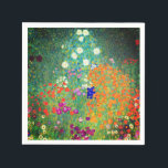 Serviette En Papier Jardin aux fleurs Gustav Klimt<br><div class="desc">Serviettes avec peinture à l’huile de Gustav Klimt Jardin aux fleurs (1906). Un beau jardin de fleurs violettes,  rouges,  blanches,  bleues et oranges. Un grand cadeau pour les amateurs d'art Art Nouveau et autrichien.</div>