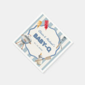 Serviette En Papier Jardin BBQ bébé Q Baby shower serviettes (Coin)