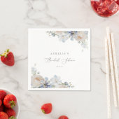 Serviette En Papier Jardin bleu poussiéreux Fête des mariées fleurie (En situation)