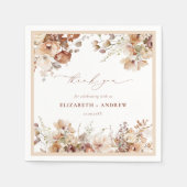 Serviette En Papier Jardin Boho Rustique Fleurs Mariage serviettes (Devant)