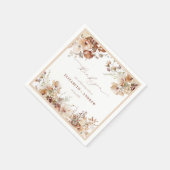 Serviette En Papier Jardin Boho Rustique Fleurs Mariage serviettes (Coin)