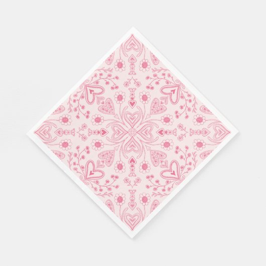 Serviette En Papier Jardin Boho Valentine (Coin)