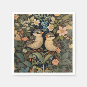 Serviette En Papier Jardin botanique de deux mignons bébés oiseaux