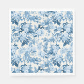 Serviette En Papier Jardin botanique Vintage Rose Bleu (Devant)