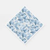 Serviette En Papier Jardin botanique Vintage Rose Bleu (Coin)