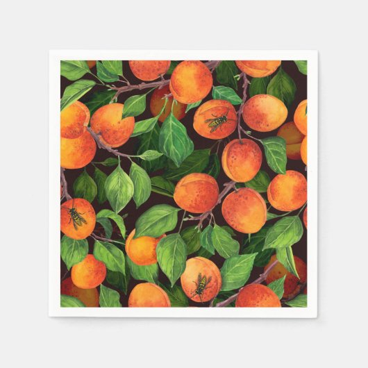 Serviette En Papier Jardin d'abricot 1 (Devant)