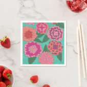 Serviette En Papier Jardin Dahlia (En situation)