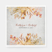 Serviette En Papier Jardin d'automne serviettes de mariage (Devant)