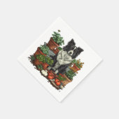 Serviette En Papier Jardin de Collie à la frontière (Coin)