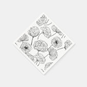 Serviette En Papier Jardin de coquelicots (Coin)