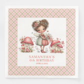 Serviette En Papier Jardin de Fée Élégant Fête d'Anniversaire Floral R (Devant)