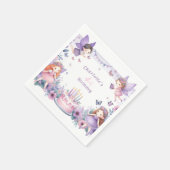 Serviette En Papier Jardin de Fée pourpre enchantée - Anniversaire (Coin)