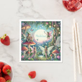 Serviette En Papier Jardin de Fée Whimsical Enchanted Anniversaire (En situation)