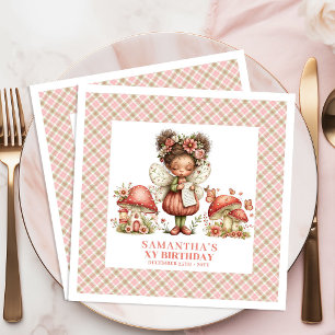 Serviette En Papier Jardin de Fées Sucré Fête d'Anniversaire Rose Pâle