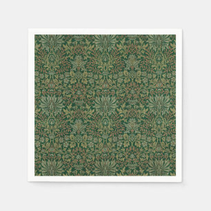 Serviette En Papier Jardin de fleurs de William Morris - Verts