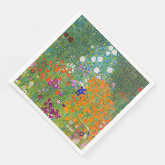Serviette En Papier Jardin de fleurs par Gustav Klimt